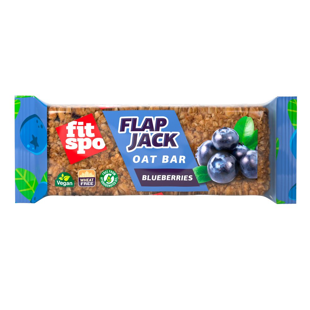 FitSpo Flapjack Овесен бар с Боровинка 90g - 1 бр.