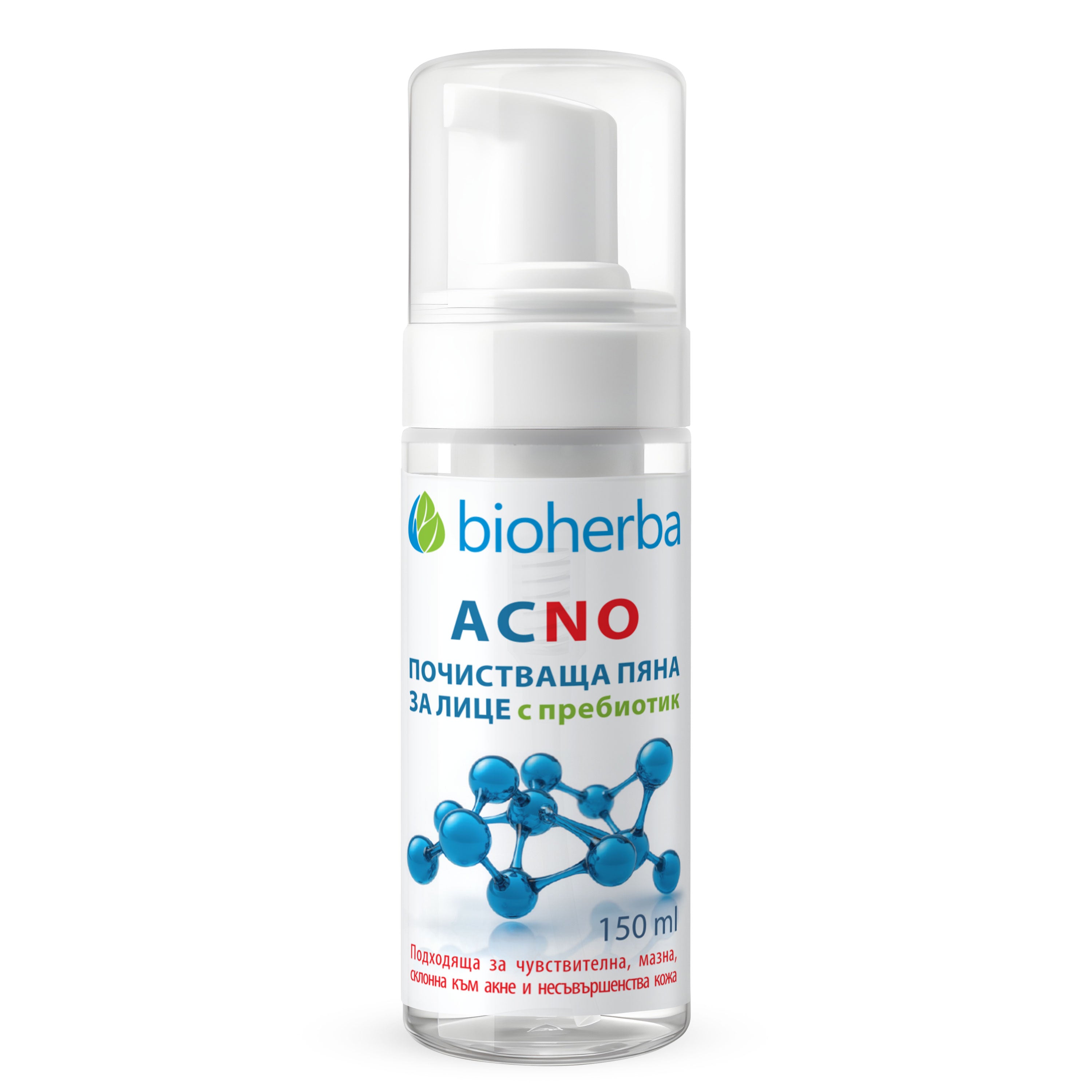 Bioherba Почистваща пяна за лице AKNØ с пребиотик 150ml - 1 бр.