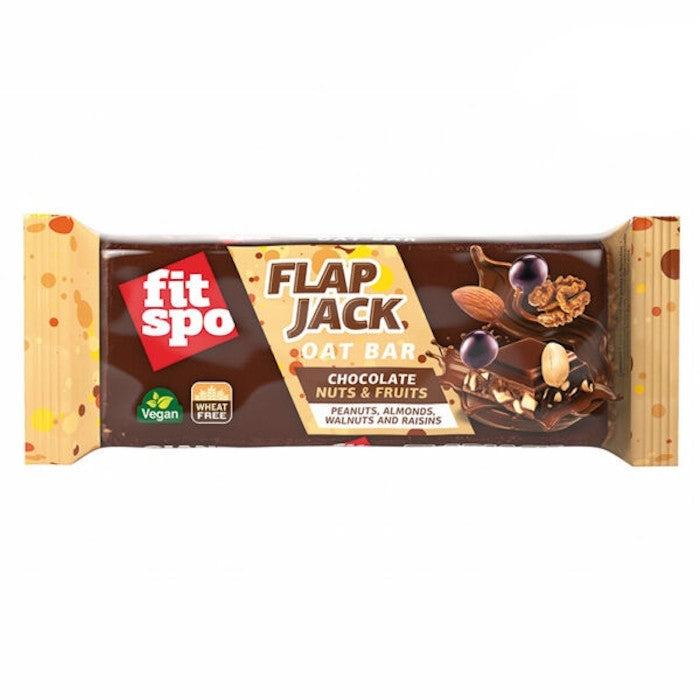 FitSpo Flapjack Овесен бар с Ядки и шоколад 90g - 1 бр.
