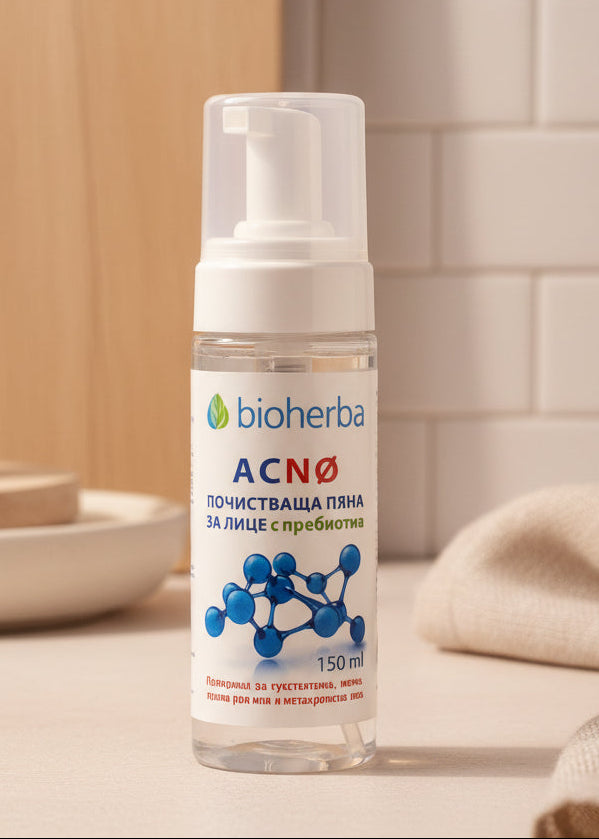 Bioherba Почистваща пяна за лице AKNØ с пребиотик 150ml - 1 бр.