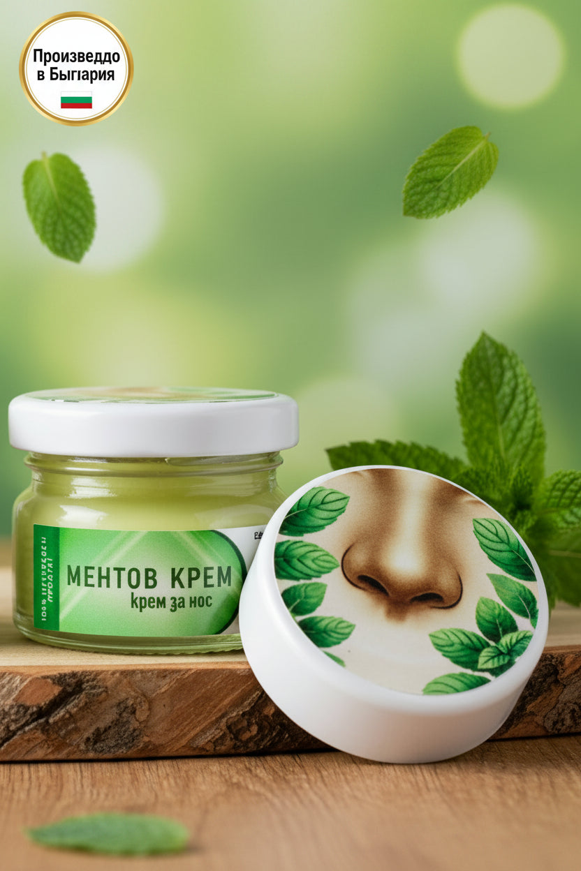 Натурален ментов крем против хрема и синузит Montes 25мл.