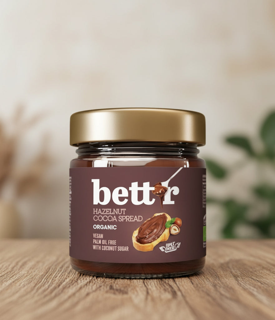 Bett'r БИО Лешниково-какаов крем за мазане.